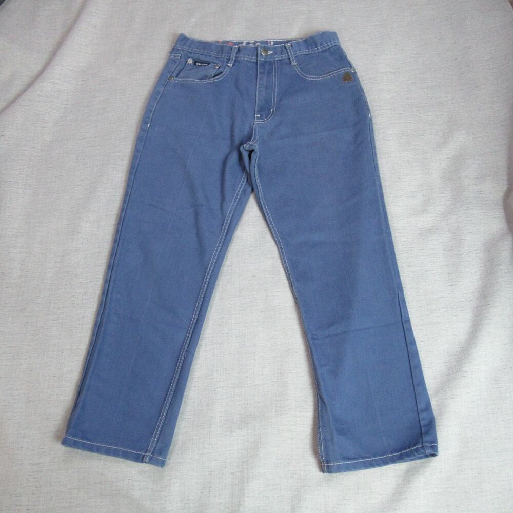 Vintage AKDMKS Jeans Mens Size 34X30 Blue Straight Hip Hop Y2K Skater 90s Street